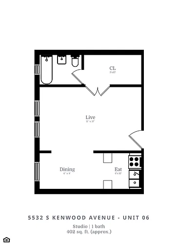 Floor plan Studio (A4)