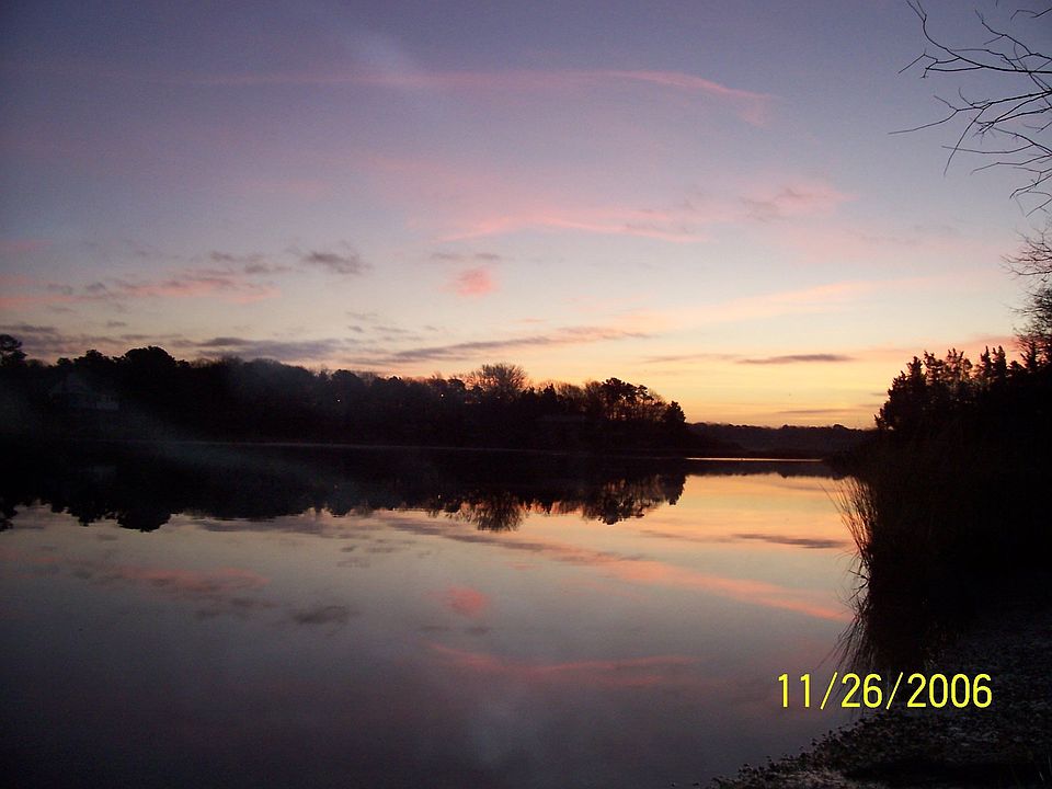 sunset view from front porch