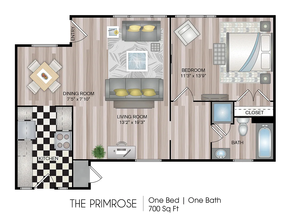 Floor plan The Primrose Renovated (Garden)