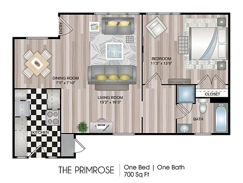 Floor plan The Primrose Renovated (Garden)