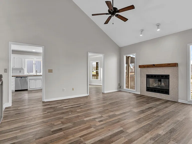 Great Room and Kitchen looking from hallway