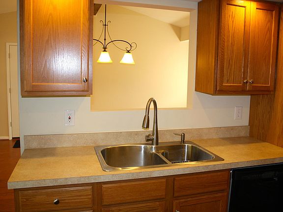 Kitchen with pass thru to Dining Room