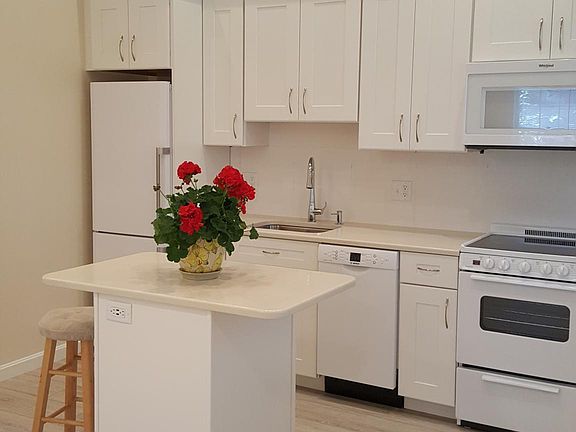 Kitchen and cathedral ceiling and sun tunnel, all new appliances