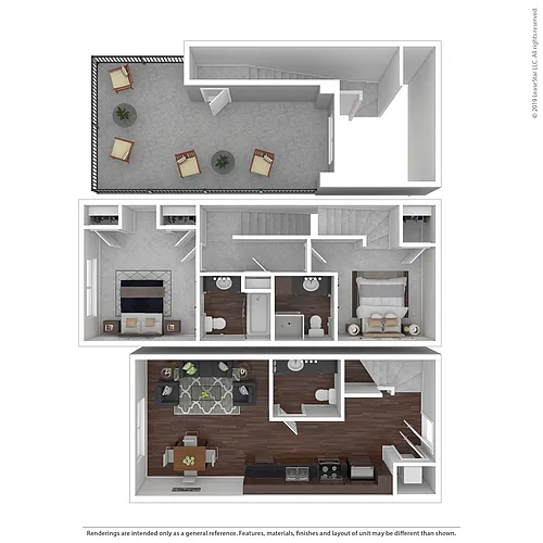 Floor plan 2x2.5 Townhome