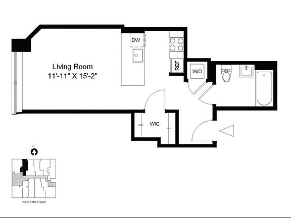 2nd image of 321 W 37th St APT 6B