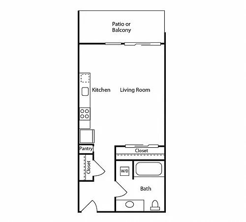 Floor plan Studio B