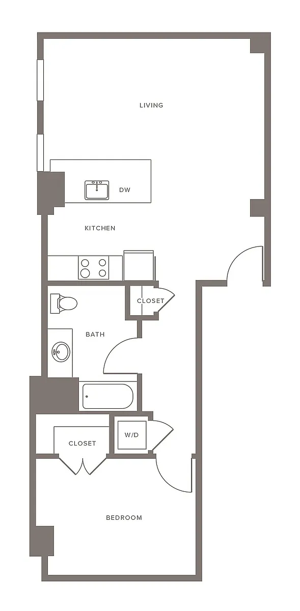 Floor plan A07 - One Bedroom
