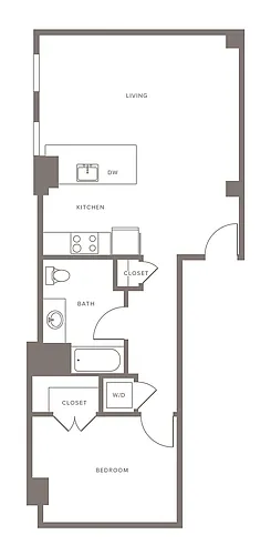 Floor plan A07 - One Bedroom