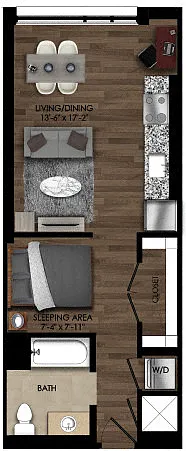 Floor plan Studio-5aE
