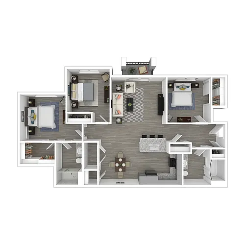 Floor plan 3 Bed 2 Bath
