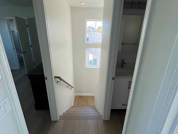 upstairs hallway, facing street