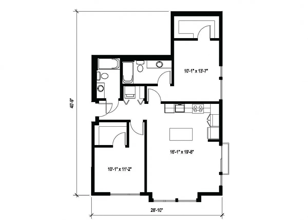 Floor plan 2X2 E4