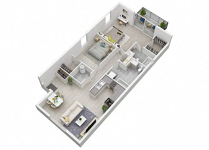 Floor plan 2 Bedroom 2 Bathroom