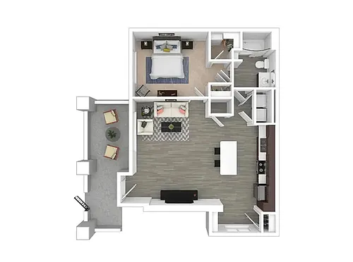 Floor plan 1X1-840
