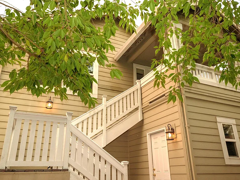 Stairway to the Corner Carriage House