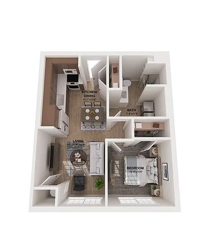 Floor plan 1 Bedroom