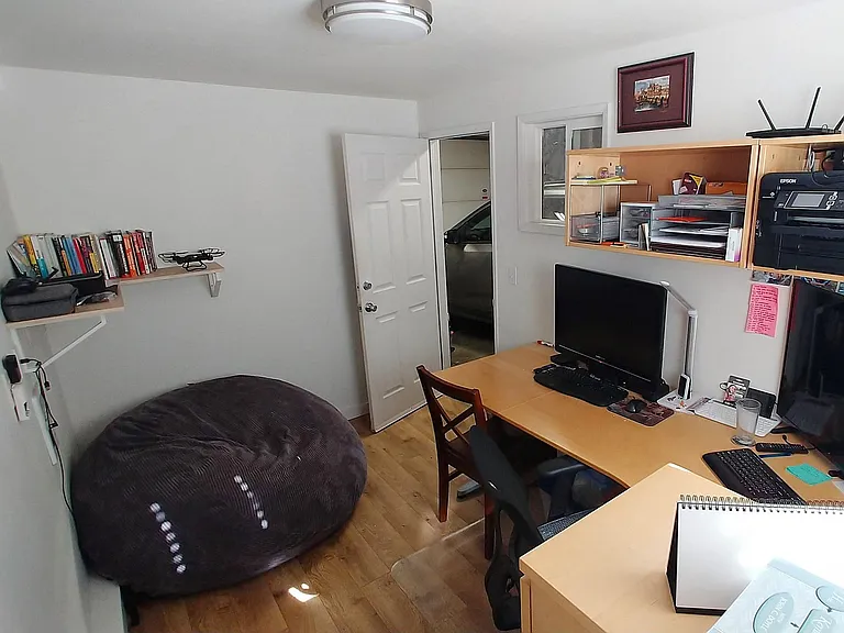 Office looking into garage