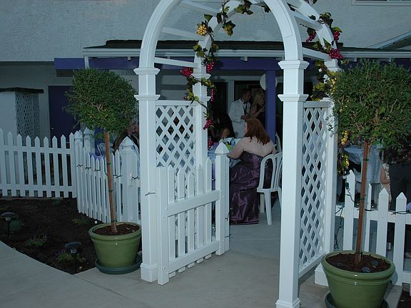 Arbor in the back...