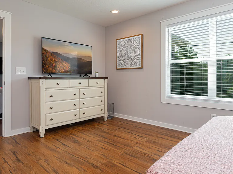 Large Smart TV In The Primary