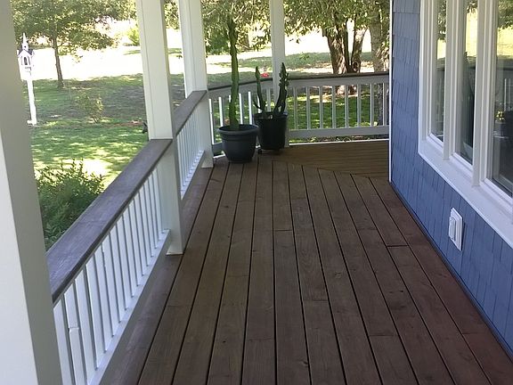 view from one end of porch