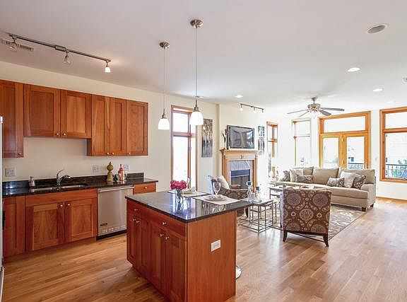 Open concept kitchen and living room