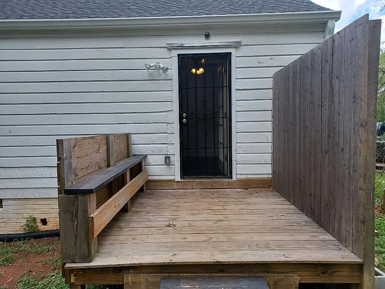 Master bedroom outdoor sitting area