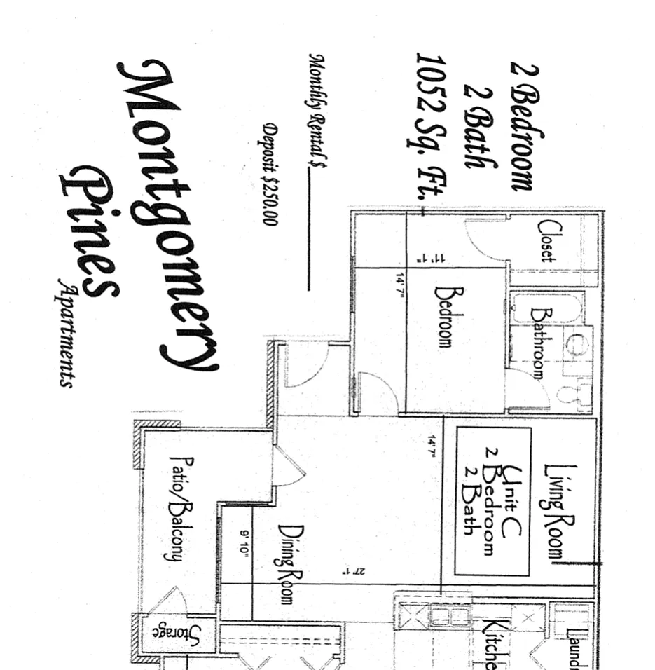 Floor plan 2 Bedroom B plan
