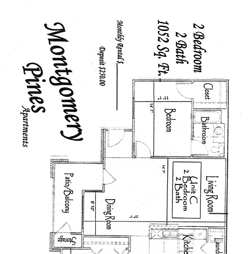 Floor plan 2 Bedroom B plan