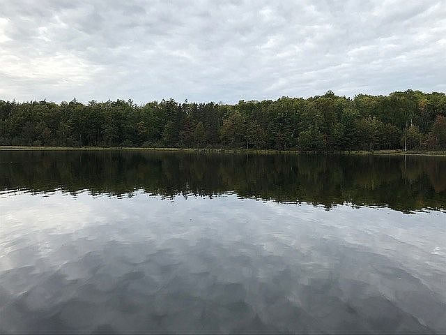 View across quiet bay