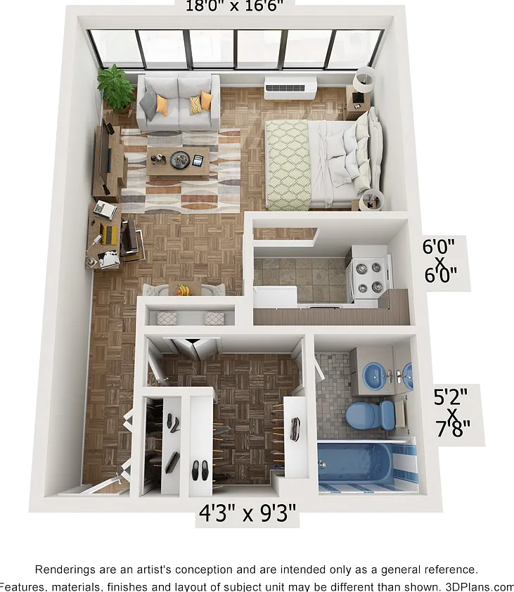 Studio, 446 sqft, $2,100 — Photo 4