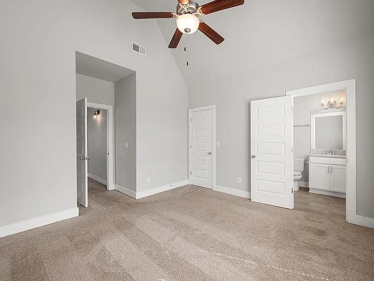 Second bedroom with attached bathroom.
