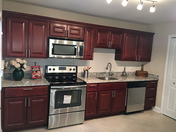 Cherry Cabinets appliances