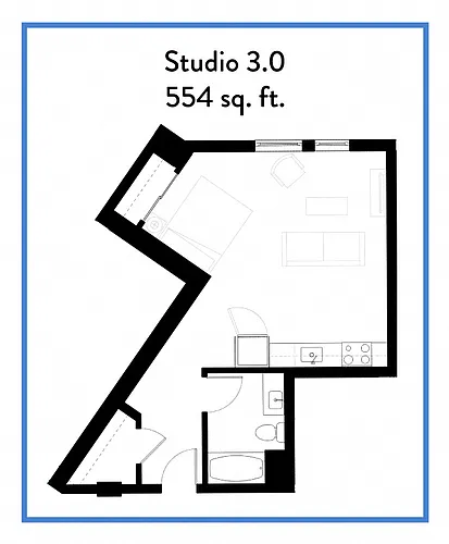Floor plan Studio