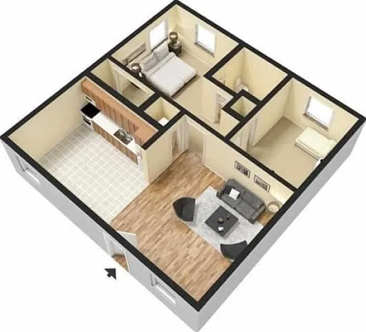 2 Bedroom 1 Bath 2 Bedroom 1 Bath