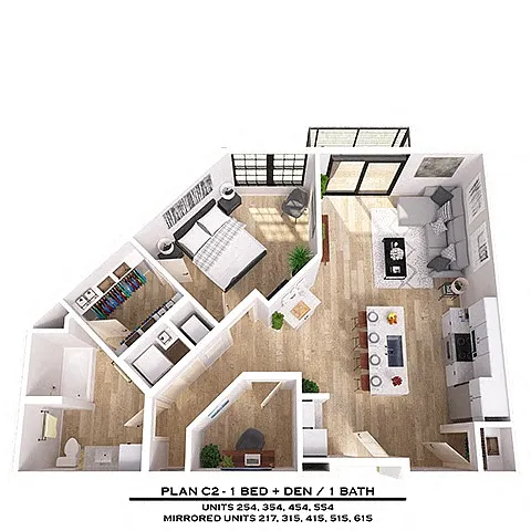 Floor plan C2 1+Den X1