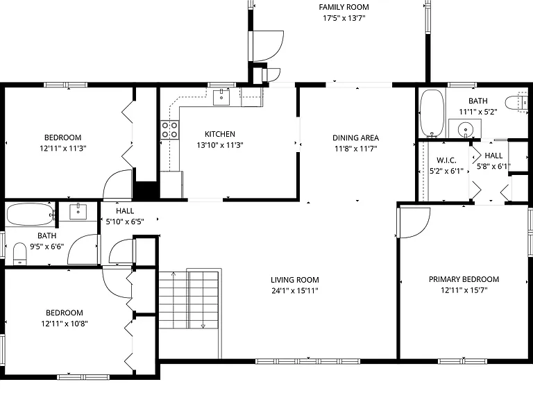Floor plan of upper level
