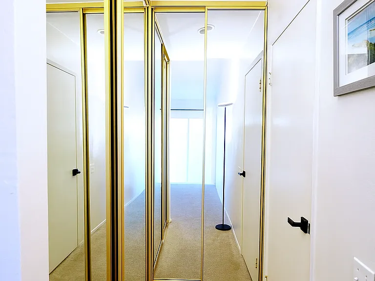 Primary bedroom double closets