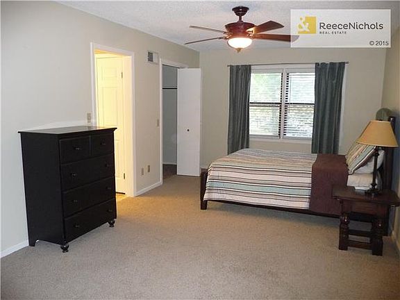 Large master bedroom has attached master bathroom, large walk-in closet and wonderful light.