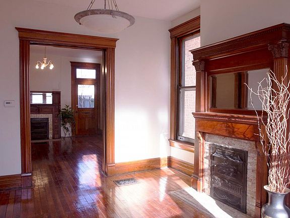 Living room with origional fireplace