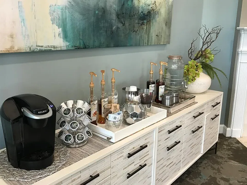 Enjoy complimentary coffee in the leasing office.