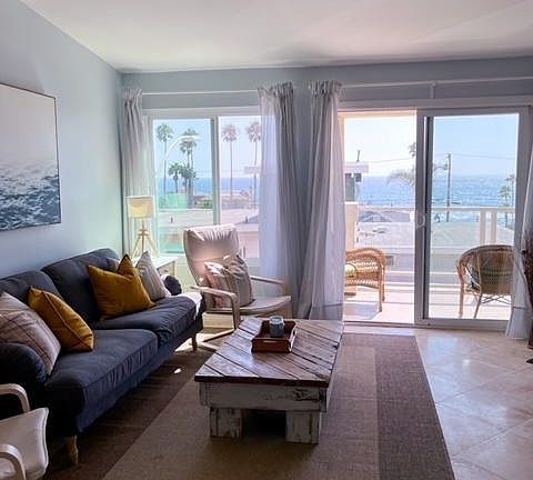Living space, with wonderful breezes when the window and sliding door are opened