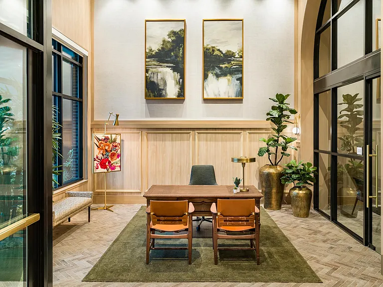 The thoughtfully designed office at Modera University Park offers a quiet place to focus just moments from University Park's cafes and trails.