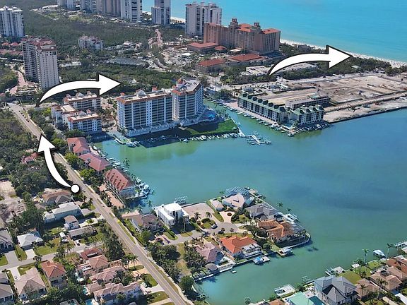 Follow arrows to show prime location to Vanderbilt Beach.