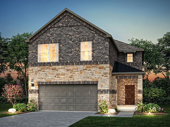 The Rybrook, a two-story home with 2-car garage, shown with Home Exterior R