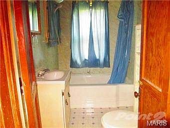 View of bathroom on main level.
