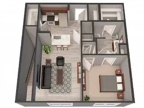 Floor plan 1B (With Garage)