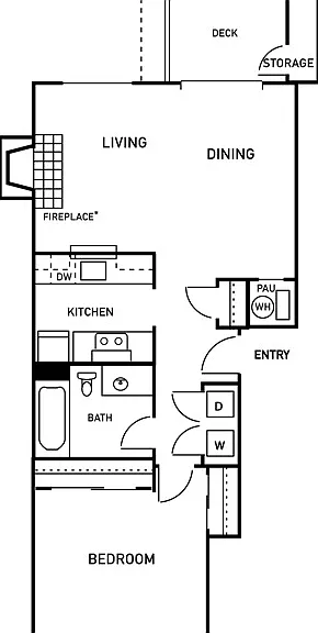 1 Bedroom 1 Bathroom 2D Floor Plan 1 Bedroom 1 Bathroom 2D Floor Plan