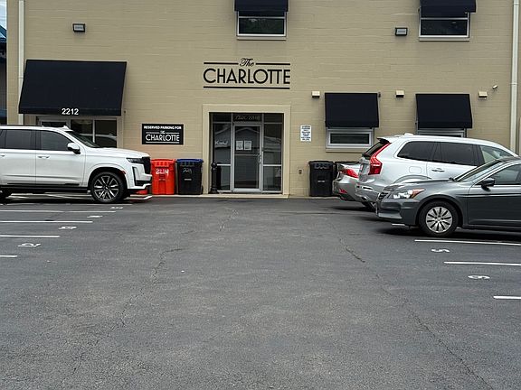 Rear entrance with private parking