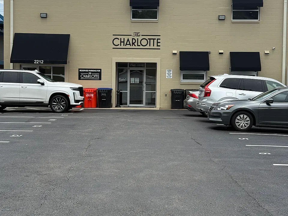 Rear entrance with private parking