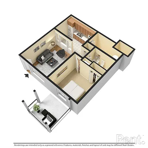 Floor plan 1 bedroom